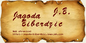 Jagoda Biberdžić vizit kartica